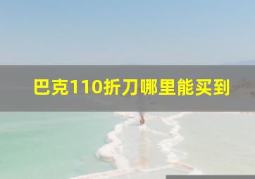 巴克110折刀哪里能买到