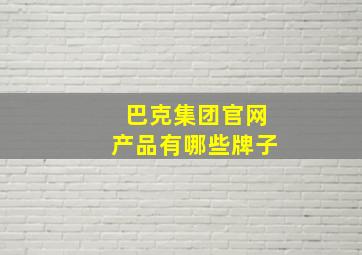 巴克集团官网产品有哪些牌子