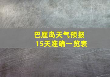 巴厘岛天气预报15天准确一览表