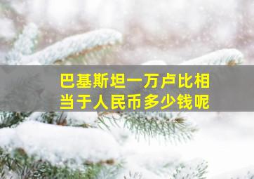 巴基斯坦一万卢比相当于人民币多少钱呢