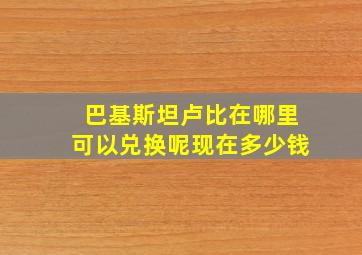 巴基斯坦卢比在哪里可以兑换呢现在多少钱