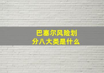 巴塞尔风险划分八大类是什么