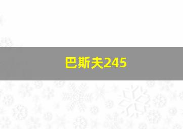 巴斯夫245