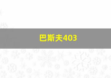 巴斯夫403