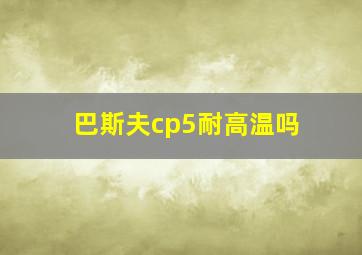 巴斯夫cp5耐高温吗