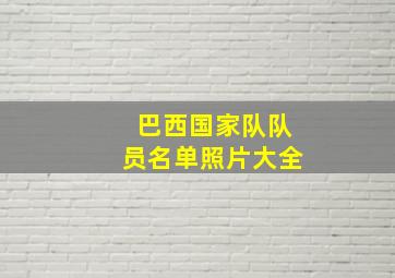 巴西国家队队员名单照片大全