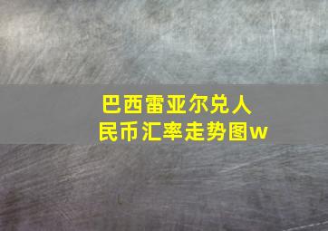 巴西雷亚尔兑人民币汇率走势图w