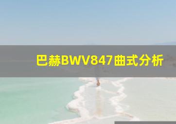 巴赫BWV847曲式分析