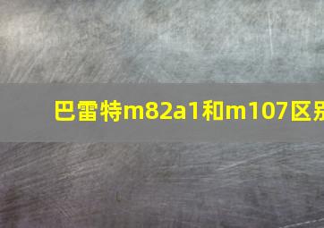 巴雷特m82a1和m107区别