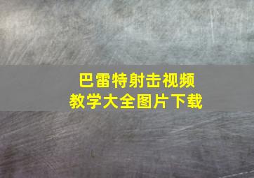 巴雷特射击视频教学大全图片下载