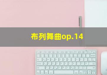 布列舞曲op.14