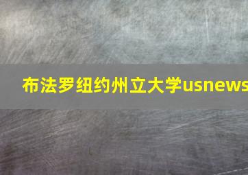 布法罗纽约州立大学usnews