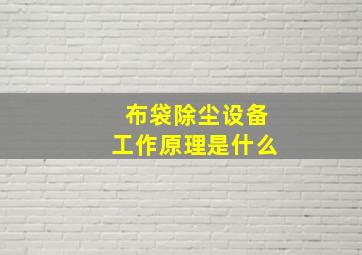 布袋除尘设备工作原理是什么