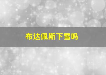 布达佩斯下雪吗