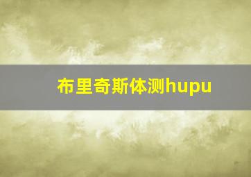 布里奇斯体测hupu