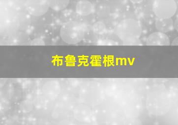 布鲁克霍根mv