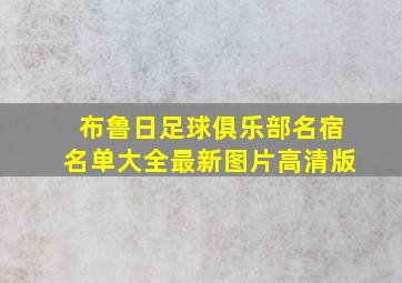 布鲁日足球俱乐部名宿名单大全最新图片高清版