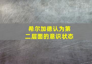 希尔加德认为第二层面的意识状态