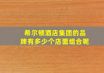 希尔顿酒店集团的品牌有多少个店面组合呢