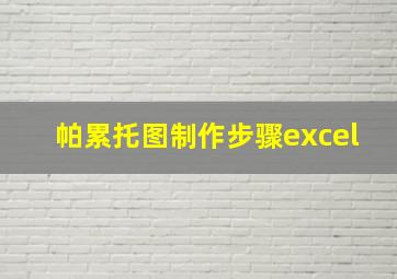 帕累托图制作步骤excel