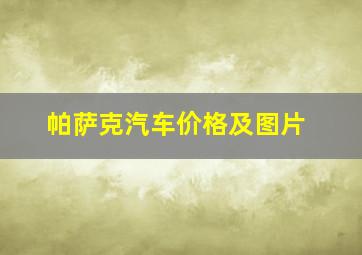 帕萨克汽车价格及图片