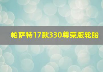 帕萨特17款330尊荣版轮胎