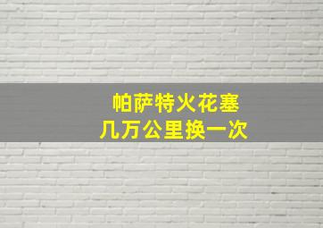 帕萨特火花塞几万公里换一次