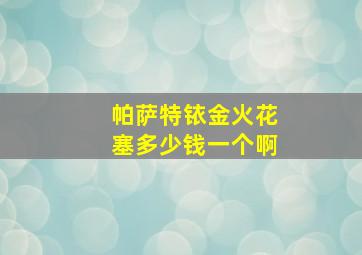 帕萨特铱金火花塞多少钱一个啊