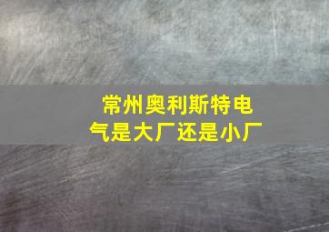 常州奥利斯特电气是大厂还是小厂