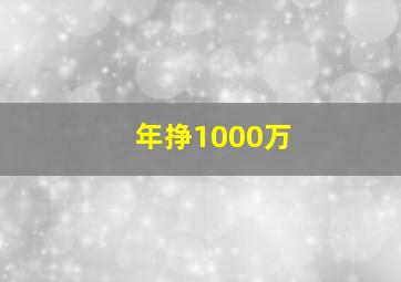 年挣1000万