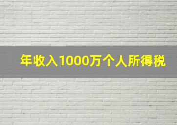 年收入1000万个人所得税