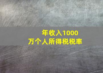 年收入1000万个人所得税税率