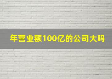 年营业额100亿的公司大吗