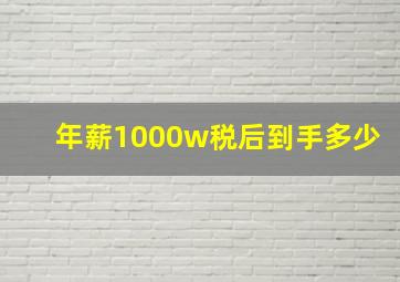 年薪1000w税后到手多少