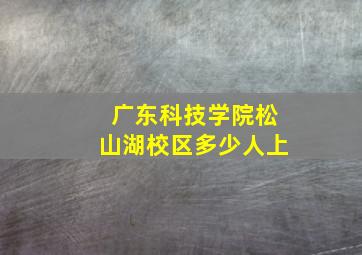 广东科技学院松山湖校区多少人上