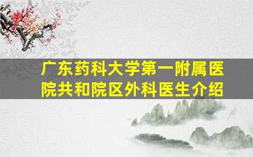 广东药科大学第一附属医院共和院区外科医生介绍