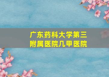 广东药科大学第三附属医院几甲医院