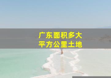 广东面积多大平方公里土地