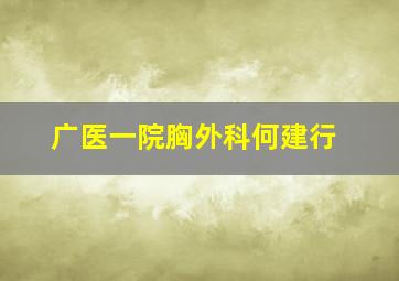 广医一院胸外科何建行