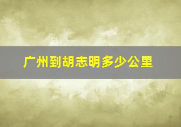 广州到胡志明多少公里