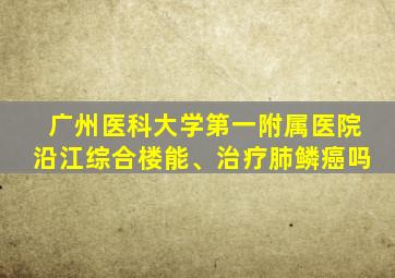 广州医科大学第一附属医院沿江综合楼能、治疗肺鳞癌吗