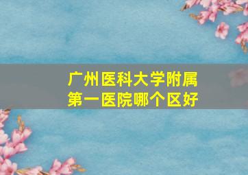 广州医科大学附属第一医院哪个区好