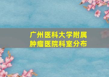 广州医科大学附属肿瘤医院科室分布