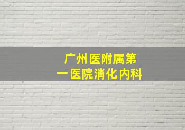 广州医附属第一医院消化内科