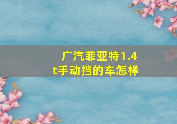 广汽菲亚特1.4t手动挡的车怎样