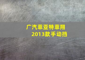 广汽菲亚特菲翔2013款手动挡