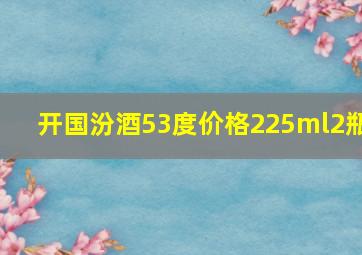 开国汾酒53度价格225ml2瓶