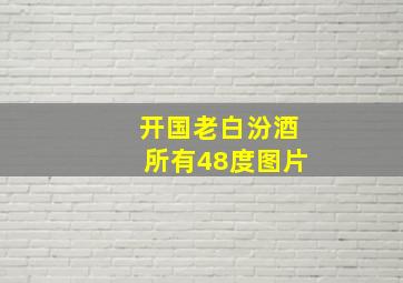 开国老白汾酒所有48度图片