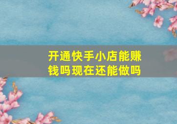 开通快手小店能赚钱吗现在还能做吗