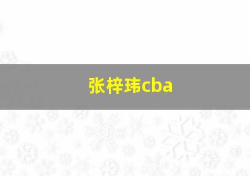 张梓玮cba